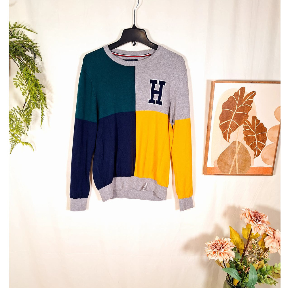 Tommy Hilfiger Unisex Tri-Color Sweater Medium